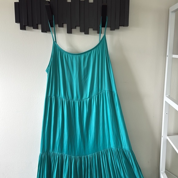 JOIE Women's Teal Spaghetti Strap Maxi Dress With Side Pockets Maxi Dress Sz M - Picture 11 of 13